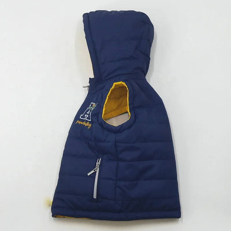 
Custom Sleeveless Down Children Kids Winter Casual Jacket With Detachable Hood 