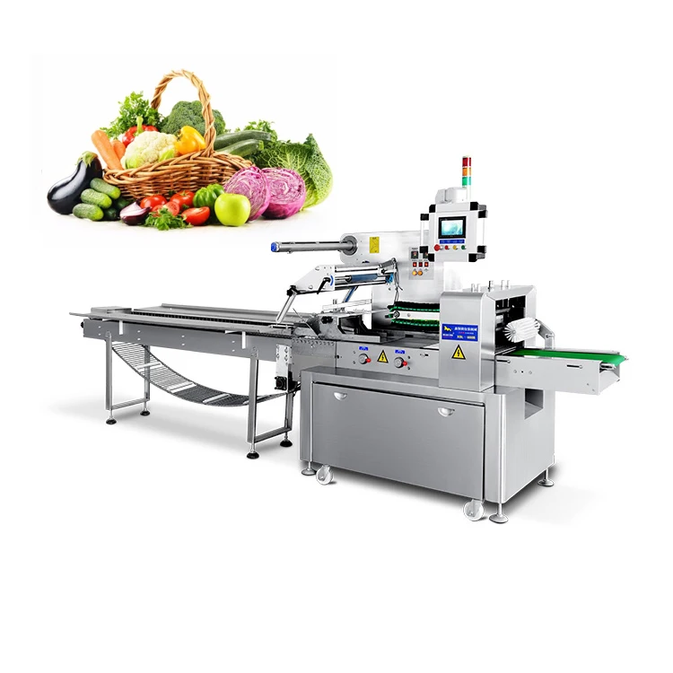 Automatic Green Vegetable Bag Horizontal Pillow Flow Packing Machine