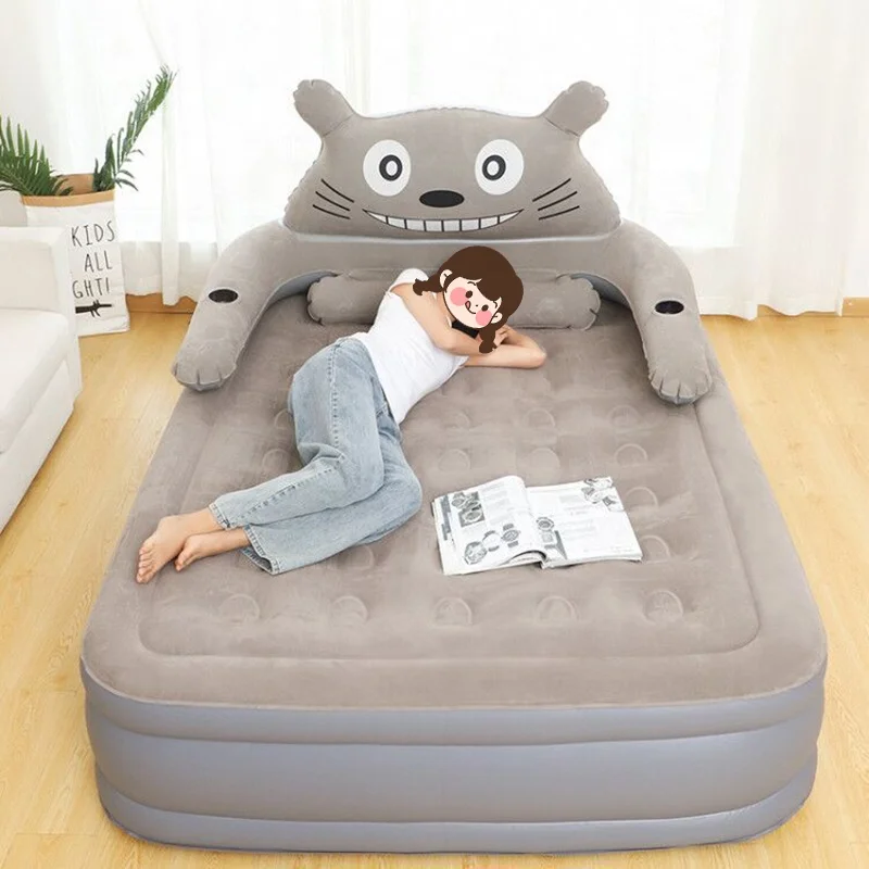 Cartoon Style 220cm Home Camping Self-inflating Inflatable Bed Air Mattress