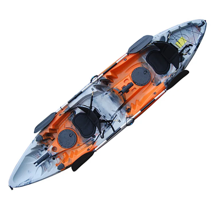 Plastic Boat Fishing 2 Seats Paddle Canoe Kayak