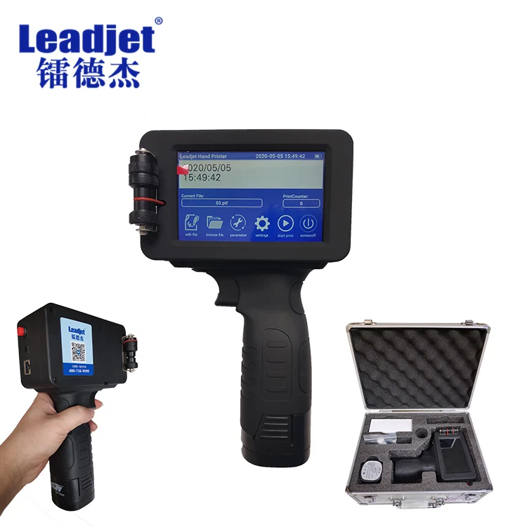 Batch Number Handheld ink jet printer /Handjet  Expiration Date Coding Printer Barcode Printer Arabic Support
