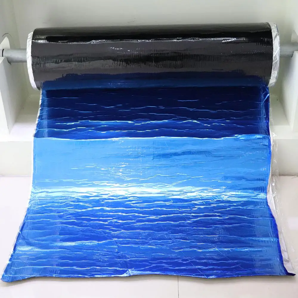 black self-adhesive bitumen waterproof membrane with SBS from China