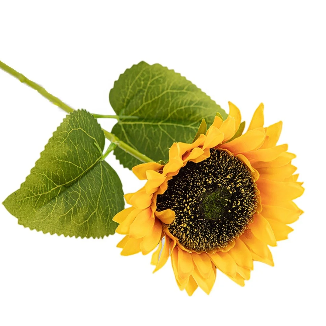Artificial sunflower sunflowers single home living room decoration centerpiece flower silk flower wedding scene arrangement