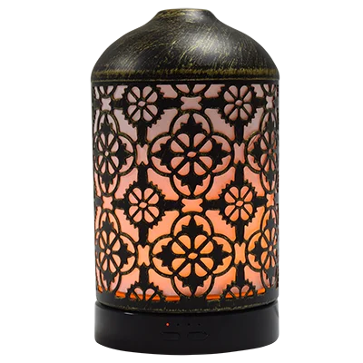 Essential Oil Diffuser Metal Diffuser 100 ml Timers Night Lights and Auto Off Function Home Office Humidifier Aromatherapy