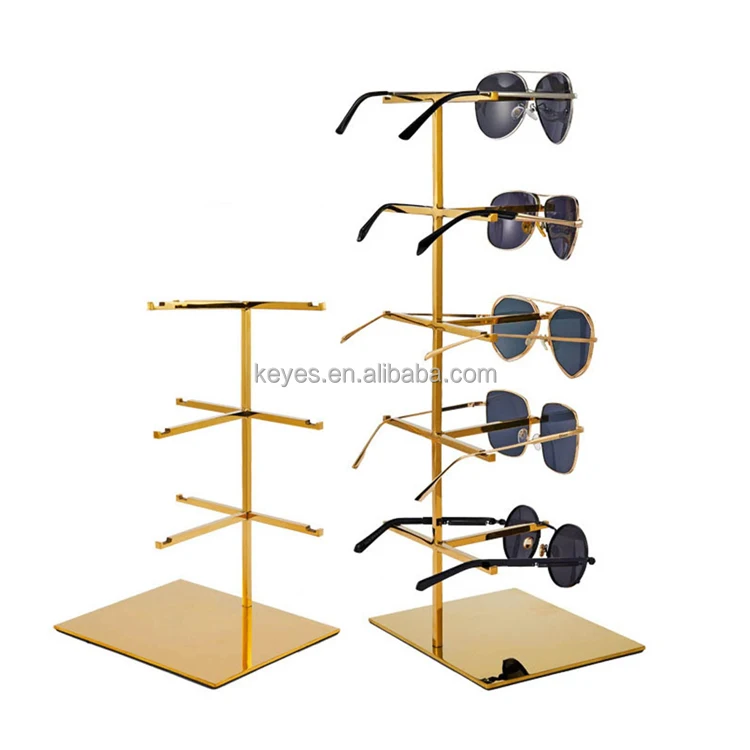 Metal Sunglasses Display Stand Modern 5-Tier Retail Eyewear Holder display racks Commercial Countertop Sunglass Organizer Shelf