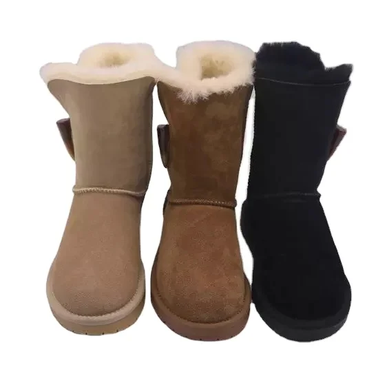 2022 new fashionable custom  Warm suede fabric  women Waterproof Furry shoes snow boots for women