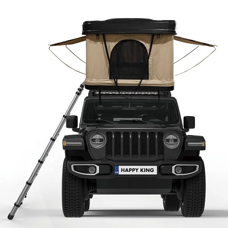 Manufacturer 2020 New Design Light Weight ABS+ASA Pop up hard shell roof top tent with waterproof anti-UV polyester canvas