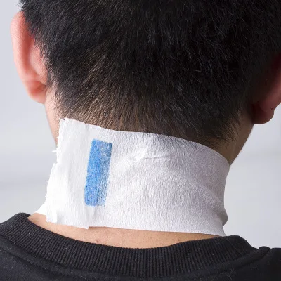 Barber Salon Hairdressing Disposable Elastic Paper Collars Barber Paper Neck Strips for Hair Cutting
