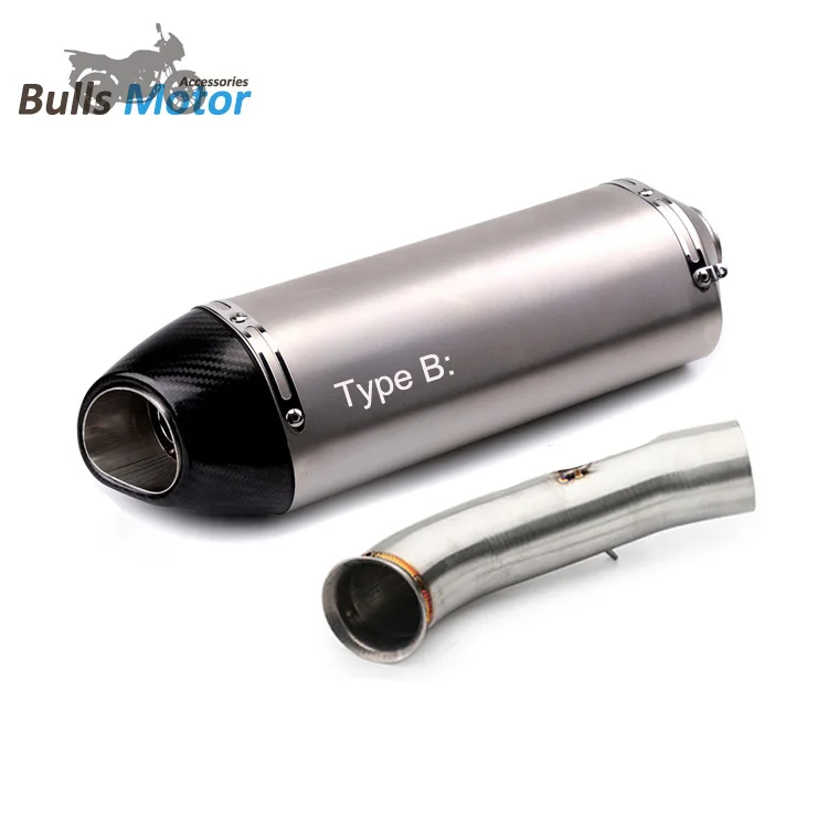 Yoshi R-77 carbon fiber motorcycle exhaust slip-on moto exhaust silencer for KTM RC390 DUKE390 RC 390 2017/2018/2019