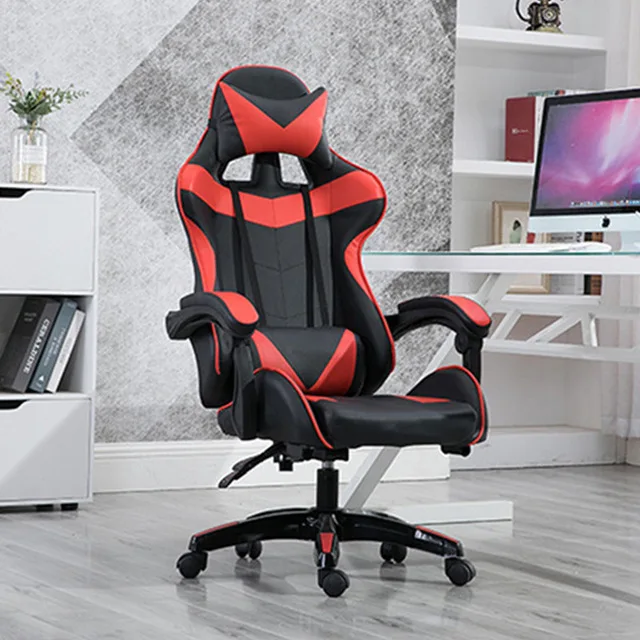 new popular cheap price leather computer gamer swivel high back comfortable revolving gaming chair with footrest