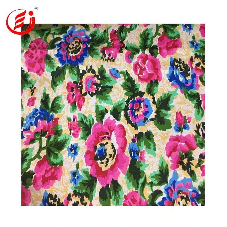 Recycled pigment printed fabric soft spandex 100% polyester printed fabric for bedding