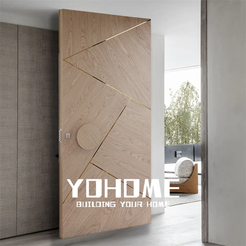 American style apartment flat teak wood main door designs luxury pivot main wooden door design plywood door