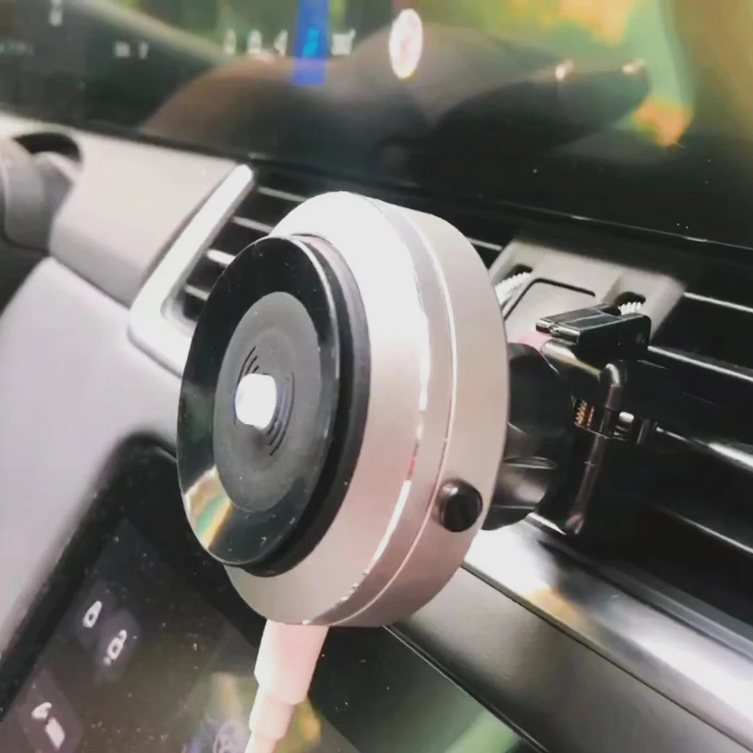 15 watt wireless car charger automatic fast mobile charger best-selling Qi certified wireless car charger holder