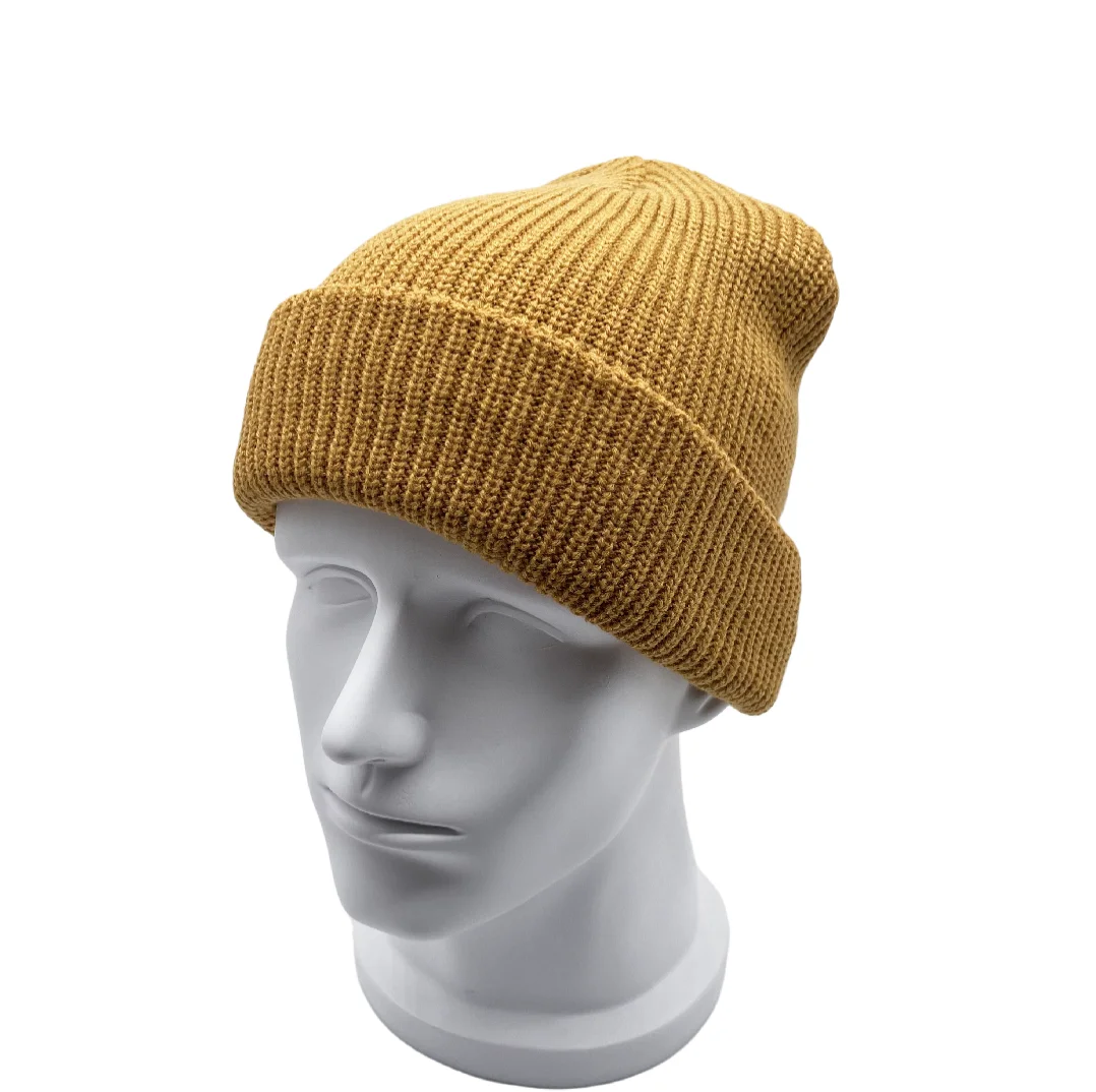 Cold Weather Skull Cap Warm Stocking Hats Guys Women Striped Winter Beanie Hat Cuffed Plain Hat
