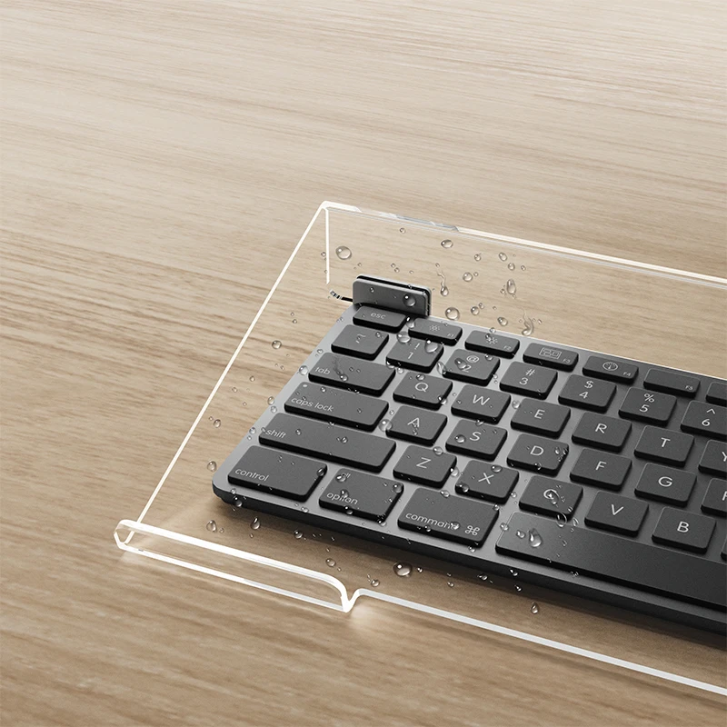 Wholesale PC Computer Keyboard Transparent Tray Holder ergonomic portable Clear acrylic Keyboard stand for Home Office