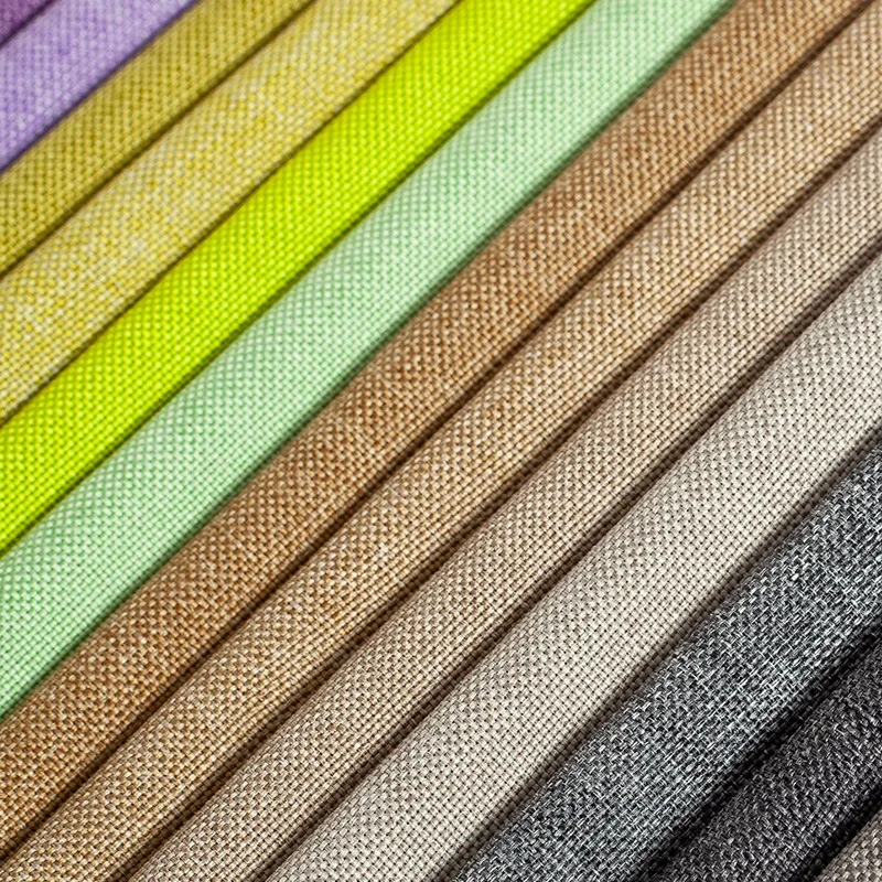 Wholesale polyester and linen thick soft and hard bag sofa fabric, linen cloth, cotton, linen canvas fabric, linen cloth