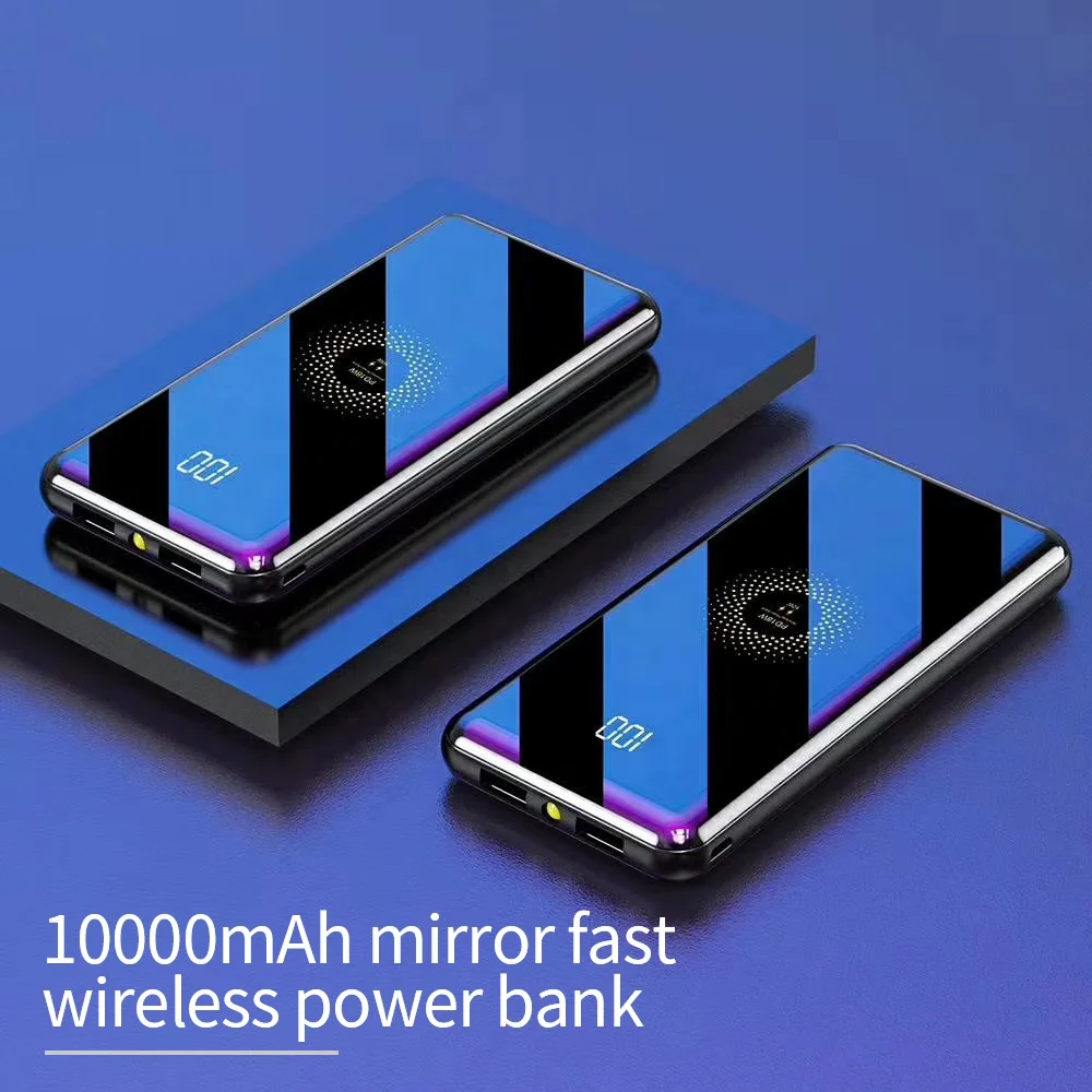 Высокое качество Заводская цена Быстрая зарядка 10000Mah беспроводной внешний аккумулятор с цифровым