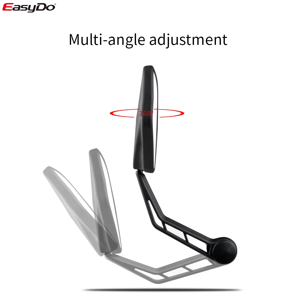 EasyDo E Bike Bar End Rear Mirrors MTB Handlebar Adjustable Rear View Bicycle Mirrors for Scooter