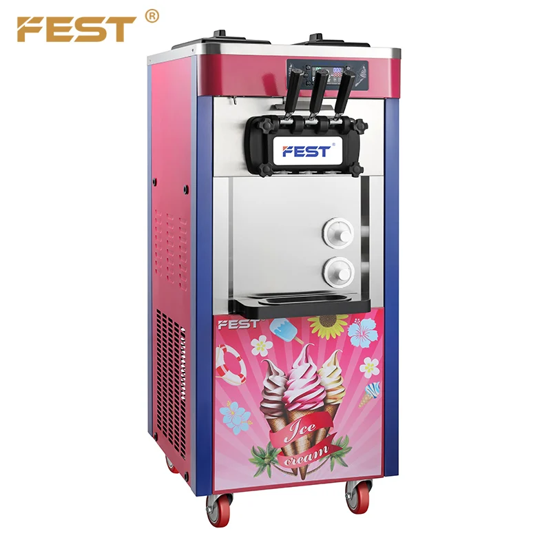 FEST Factory Hot Sell Ice Cream Maker Dual Motor Stainless Steel  Commercial Multifunctional  Ice Cream Machine