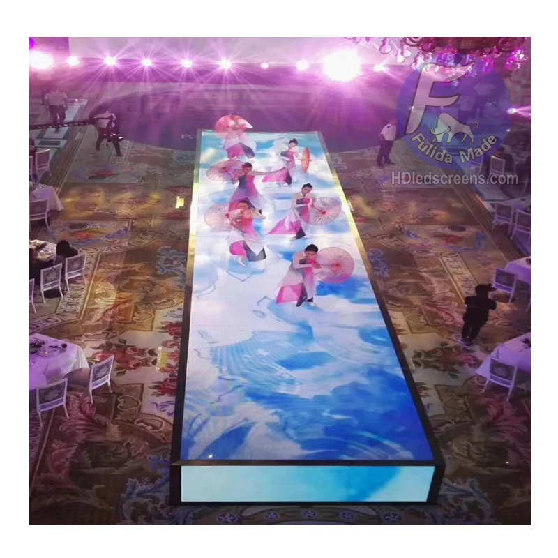 indoor outdoor interactive Floor Screen IP65 waterproof P3.91 P4.81 P5.95 P6.25 dance floor led screen With sensors