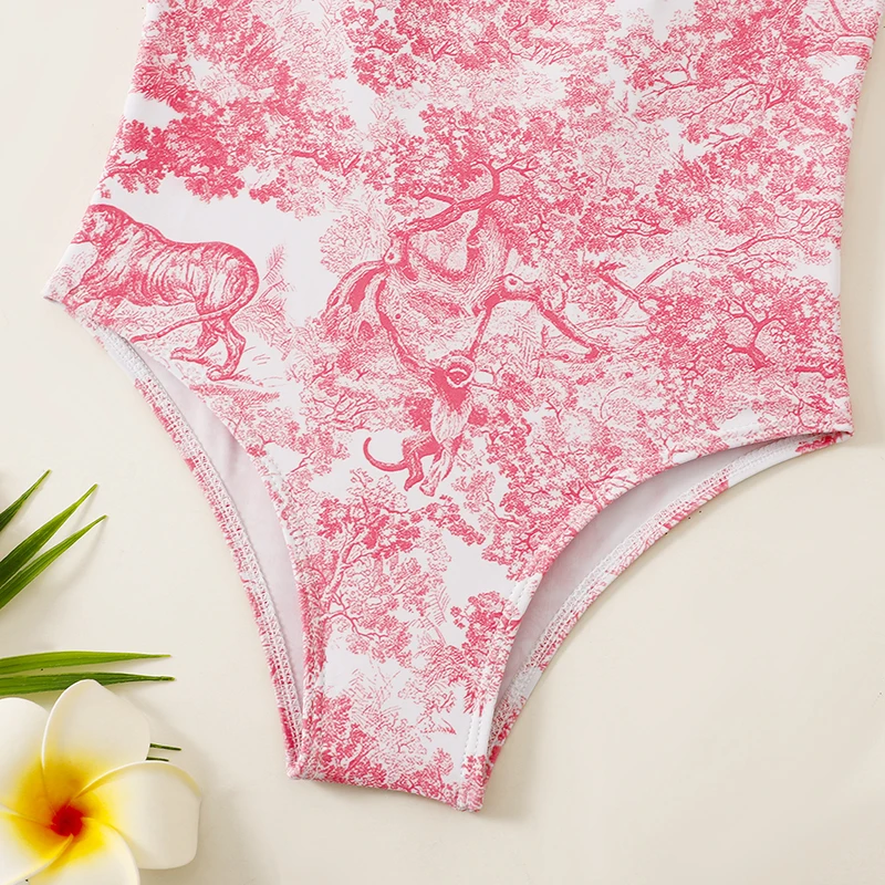 In Stock 2023 Wholesale Summer Girls Bathing Suits Swimsuit Designer Swimwear With Letters Designer Mommy And Me Kid Onesie