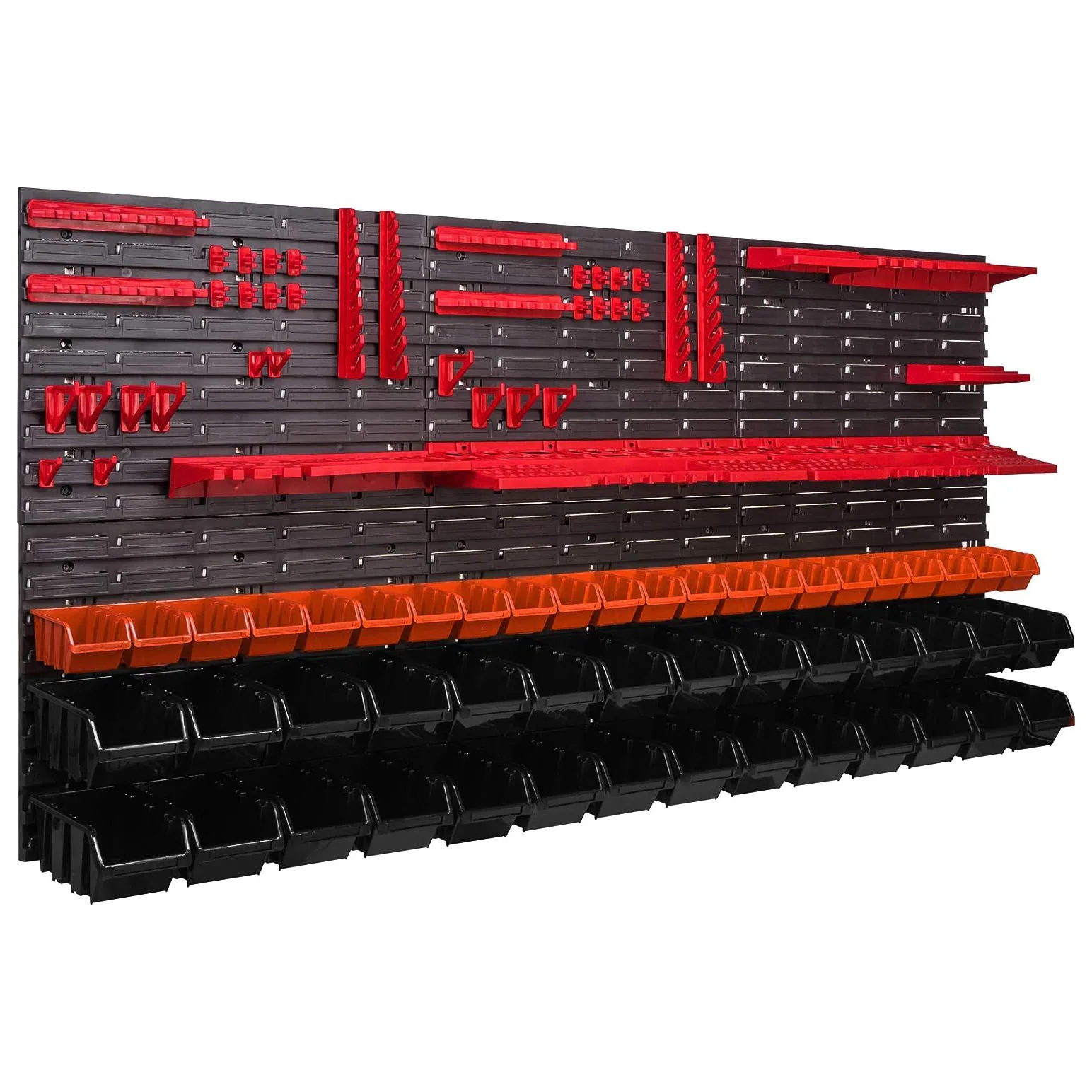 Wholesale Wall Mounted Hanging Tool Storage Bin Panel Rack System 92 pcs Wall Tool Storage Bins