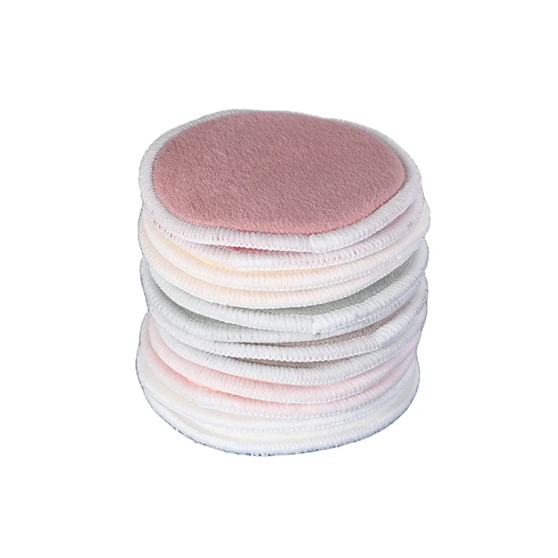 Zero Waste Very Soft Rounds White Terry Bamboo And Velvet Face Reusable Makeup Remover Bamboo Pads Washable