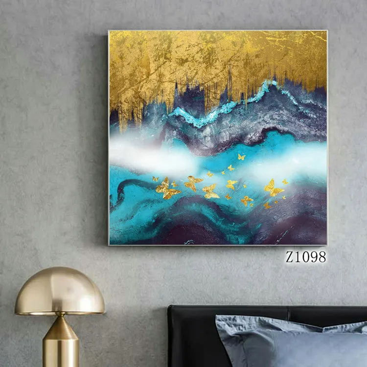 Hotel wall art modern decorative painting canvas frame