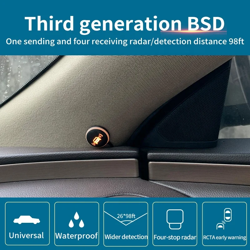  Миллиметровый волновой радар Driintel RCTA AOA система обнаружения слепых зон BSD BSM BSA микроволновый с регулируемым