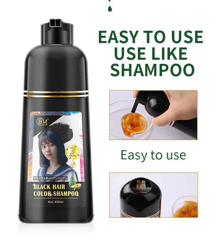 private label permanent shampoo hair color japanese natural hair dye shampoo for blacking hair