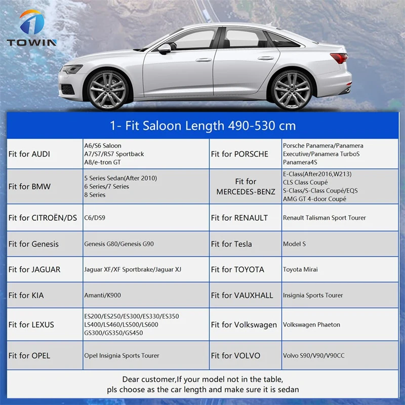 Outdoor Universal Polyester Full Car Covers Waterproof All Weather UV Protection Sedan/SUV Car Cover