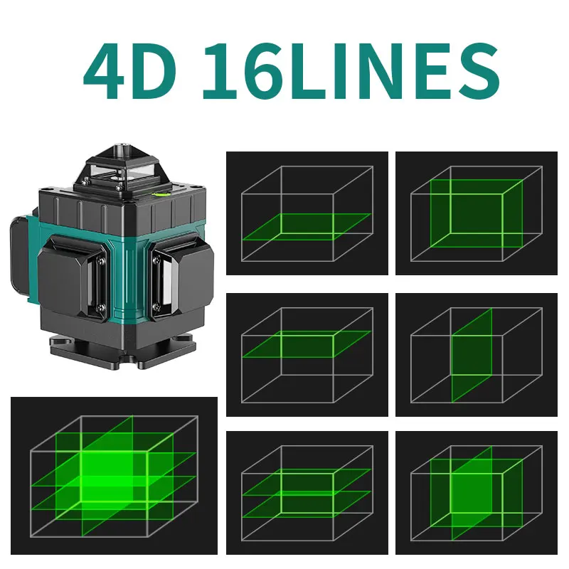 Wholesale High Quality Green Laser Beam Professional 4D 360 12 16 Line Laser Level With Remote Control