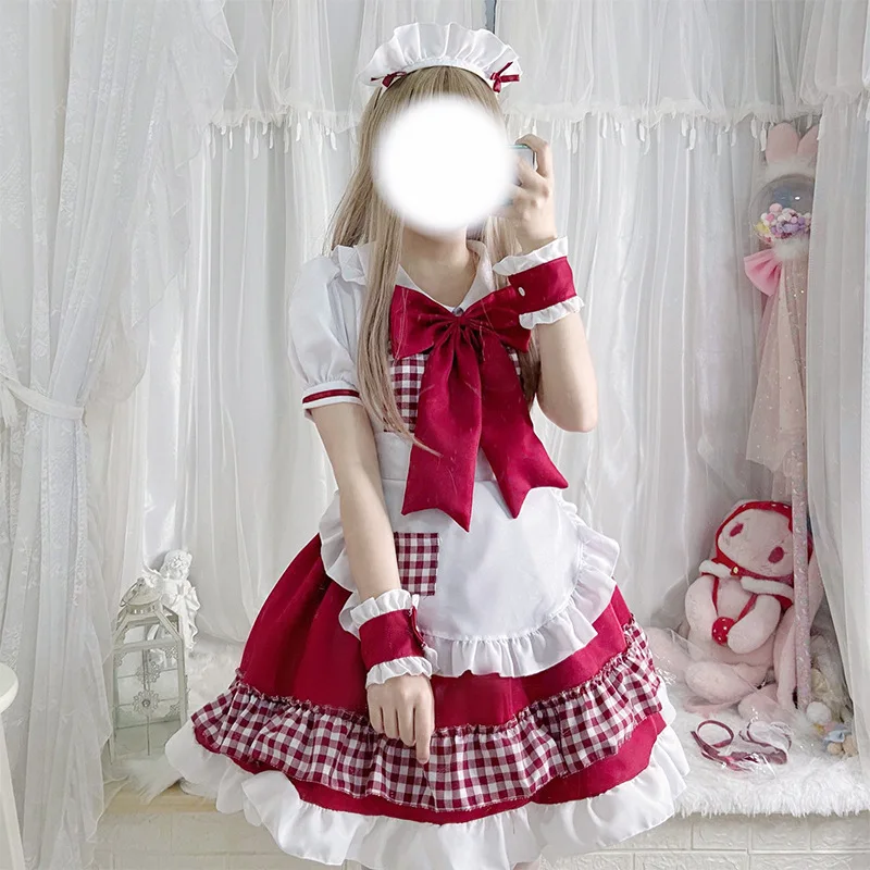 Japanese red sexy maid dress cosplay female leader pure desire maid uniform suit cosplay cosplay