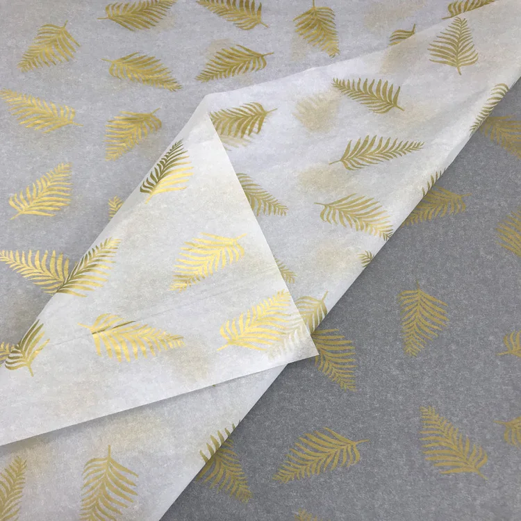 17 gsm silk printed gold white elegant gift wrapping tissue paper clothes shoes wrapping packaging paper