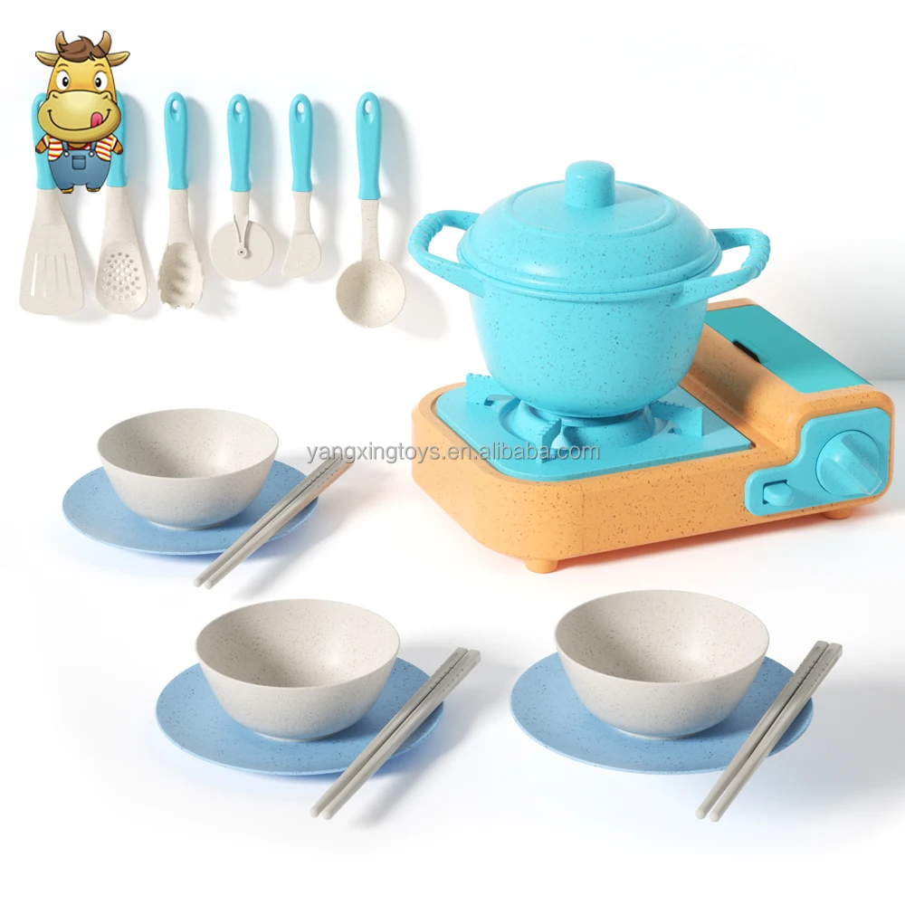 Pretend Play 21PCS Tableware Induction Cookers Toys Kitchen Cookware Set