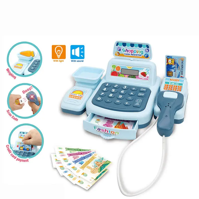 2024 Electronic Educational Other Pretend Play Preschool Juguete Shopping Supermarket Toy Cash Register Toy For Kids