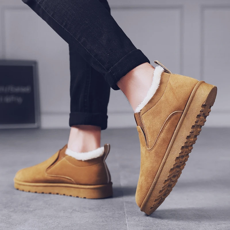 Winter Comfortable Cotton Shoes Men High Quality Snow Boots Anti-slip  Anti-slip Ankle Boots Warm Fashion