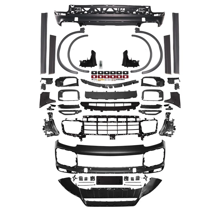 Turbo Style Body Kit For Porsche cayenne S 9Y0 With Front Bumper Side Skirts Rear Lip