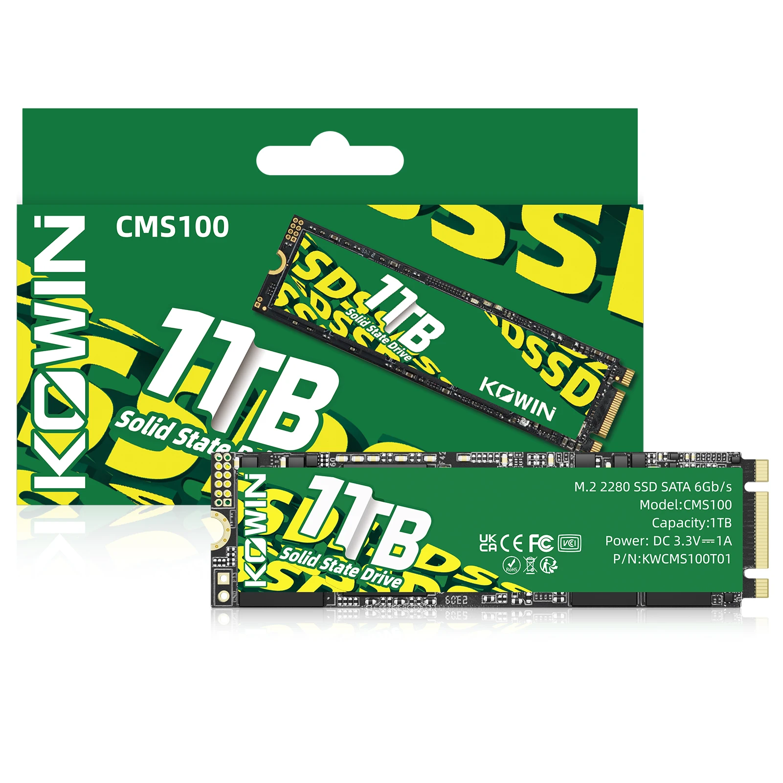 KOWIN M.2 2280 SATA 6Gb/s SSD 128GB 256GB 512GB 1TB 2TB Solid State Drive SSD For Notebook