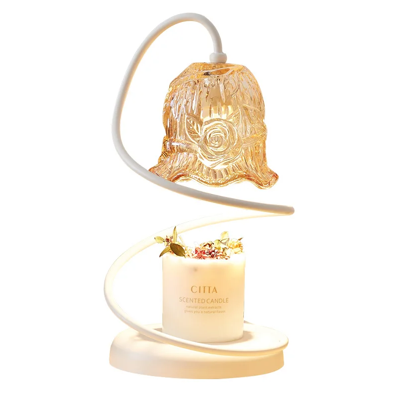 New Fire Free Glass Aromatherapy Bedroom Atmosphere Essential Oil Candle Lamp