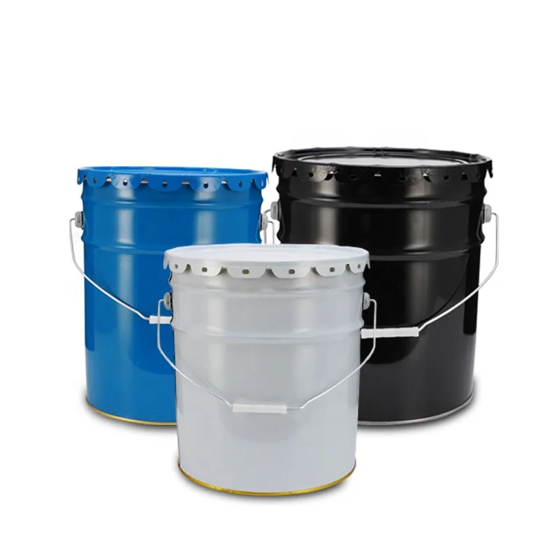 20L custom color metal barrel tin paint pail with lid for paint/coating/other chemicals