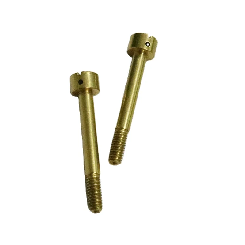 M5 M6 Brass Cheese Head Machine Screw with Through Hole Slotted Capstan Shoulder Screw