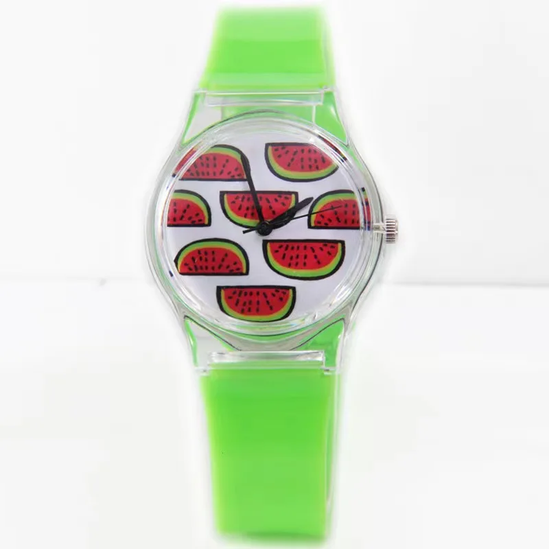 Watches For Women Birthday Gift Lovely Colorful Transparent Plastic Oranges poached egg face Student Girl Cute Jelly watch
