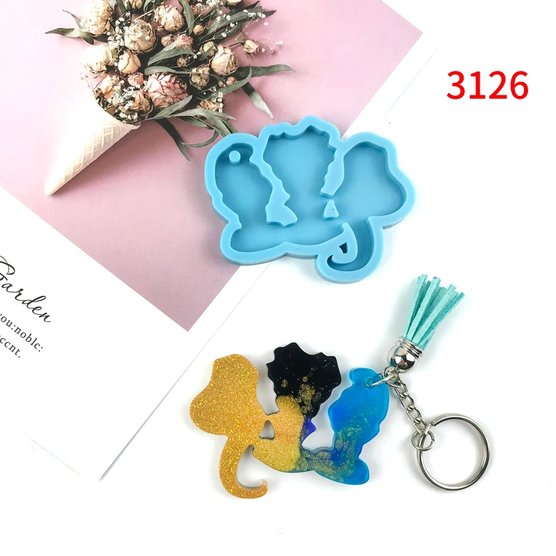 3126 Hocus Pocus Silicone Mold Epoxy Resin For Key chian Sanderson Sisters DIY Silicone Moulds