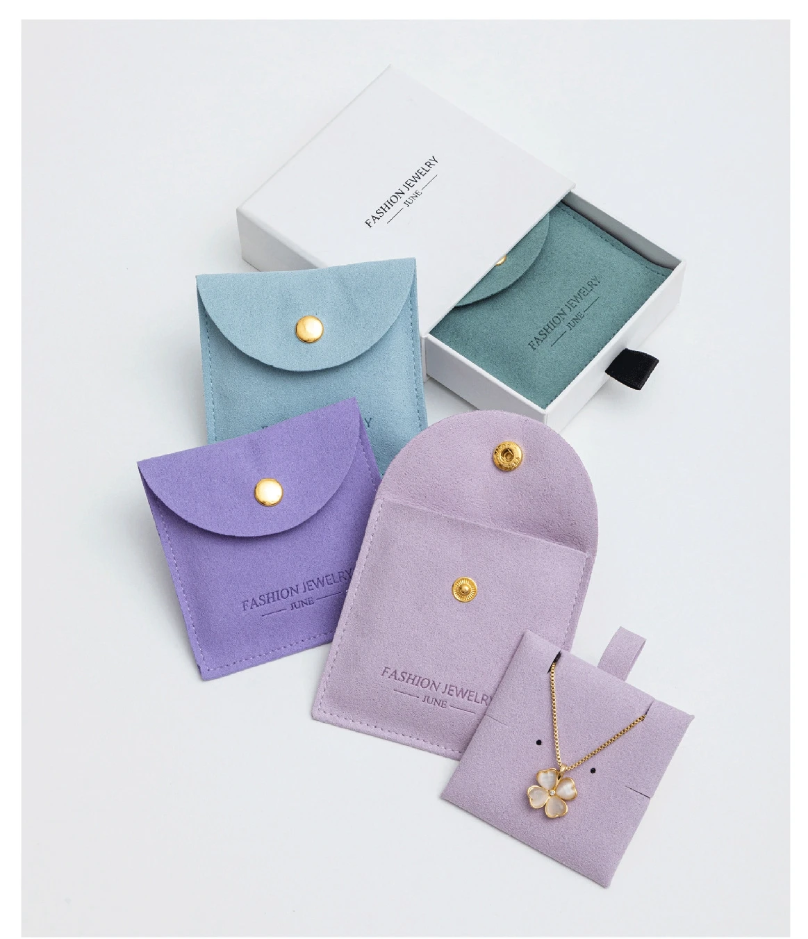 Custom Logo Microfiber Dust Jewelry Packaging Pouch Bag