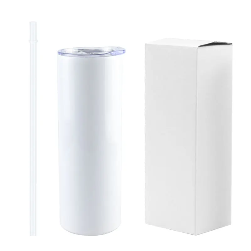 tazas para sublimar vacuum straight 20oz blank metal stainless steel heat press sublimation insulated water tumbler cup with lid