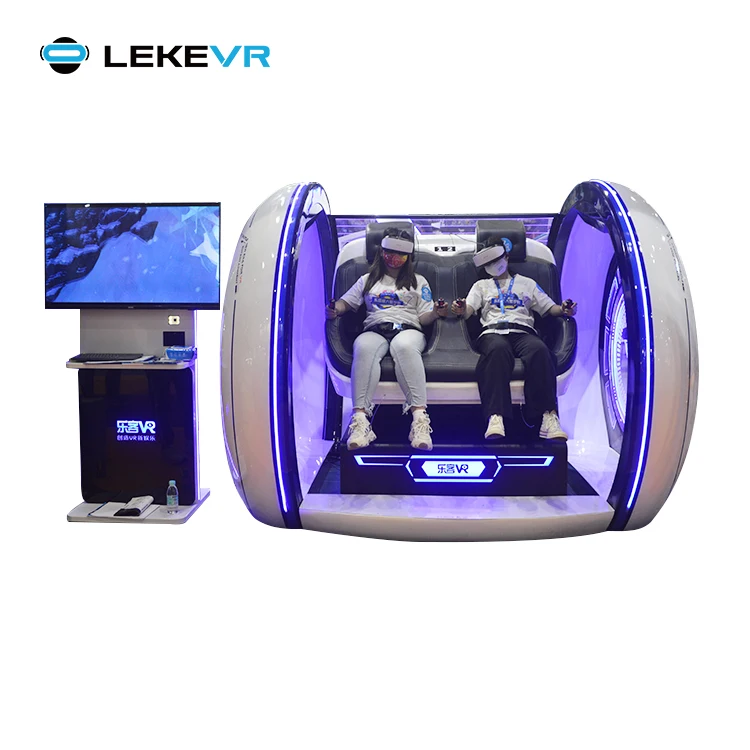 LEKE Double Seat VR Cinema 9D Virtual Reality Simulator 9D VR Chair For Franchise Business