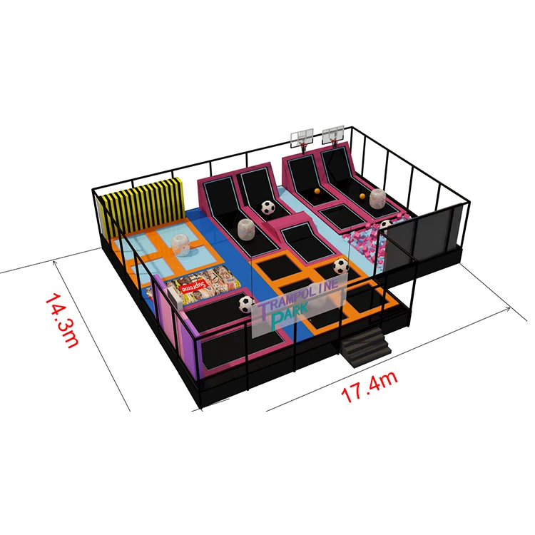 Extreme trampoline park equipment for sale, kids trampoline for body building