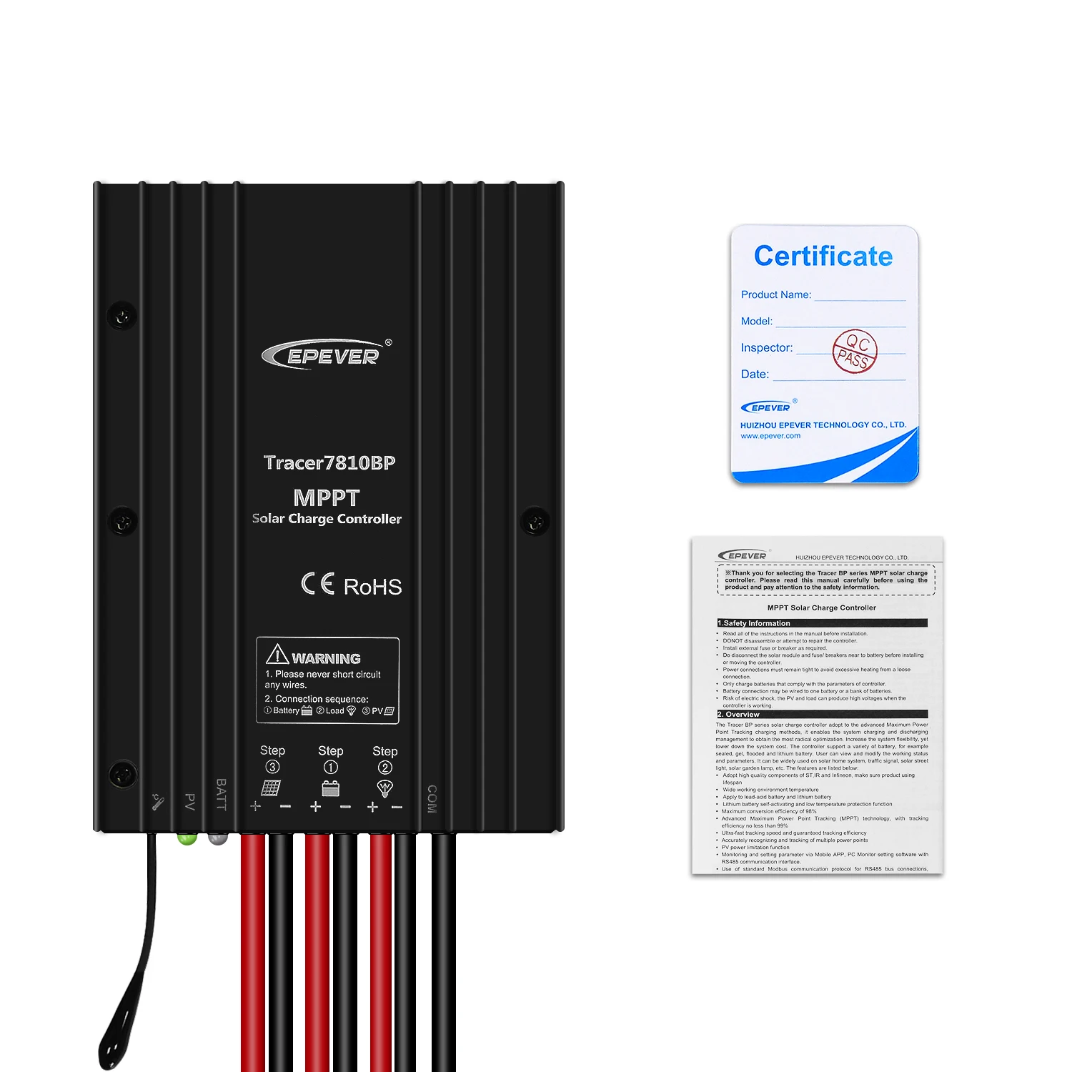 Epever 30a Mppt Solar Charge Controller with Lithium Battery Self-Activating Function for Solar Battery System for Yachts
