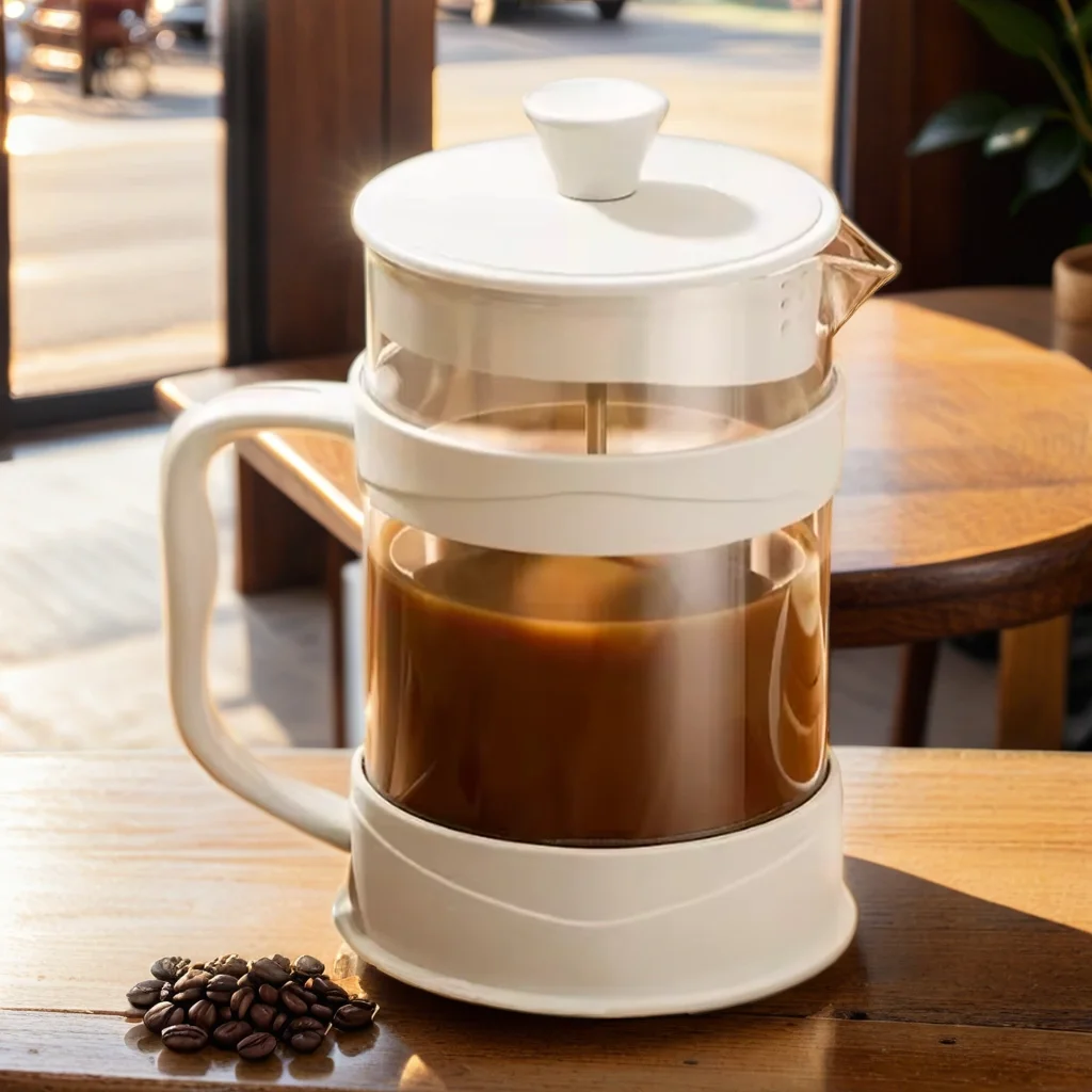 350ml/800ml/1000ml  French filter pressure pot glass tea maker hand pressure filter cup brewing cold extraction hand coffee pot